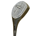 Sterling Silver Golf Club Themed Hat Pin with Pre-Swing Golfer & Clubhouse on Bottom