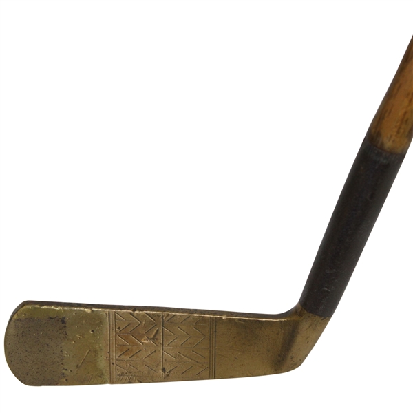 Bussey & Co Putter GGB Patent Steel Socket Long Blade Putter - Sewn Busseys Grip Handle
