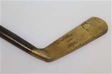 Bussey & Co Putter GGB Patent Steel Socket Long Blade Putter - Sewn Bussey's Grip Handle