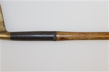 Bussey & Co Putter GGB Patent Steel Socket Long Blade Putter - Sewn Bussey's Grip Handle