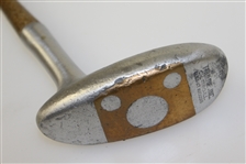 TruLine Trademark Registered Brass & Steel Headed Mallet Putter PAT 1615038 
