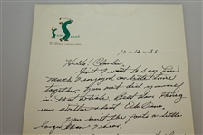 Sam Snead Signed Handwritten Letter to Charles Price October 12, 1988 JSA ALOA