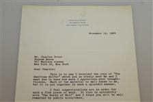 Francis Ouimet Signed Letter to Charles Price November 19, 1964 JSA ALOA