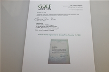 Francis Ouimet Signed Letter to Charles Price November 19, 1964 JSA ALOA