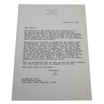 Isaac Grainger Signed Letter to Charles Price January 15, 1992 JSA ALOA