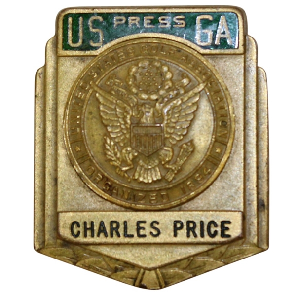 Charles Prices Early Career USGA Press Credential Badge
