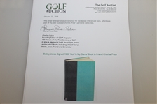 Bobby Jones Signed 1960 'Golf Is My Game' Book to Friend Charles Price JSA ALOA