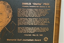 Charles Price's 1985 Memorial Gold Journalism Induction Award - As Sponsored By Jack Nicklaus
