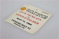 Arnold Palmer vs. Jack Nicklaus Shell's Wonderful World of Golf Ticket #699 - Charles Price Collection