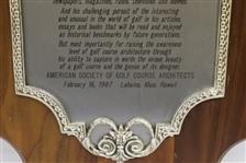 Charles Price's 1987 American Society of Golf Course Architects Donald Ross Award