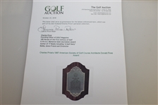 Charles Price's 1987 American Society of Golf Course Architects Donald Ross Award