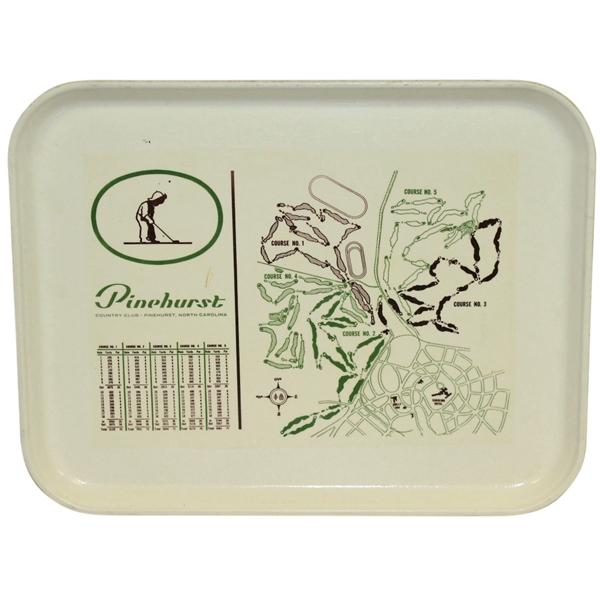 Pinehurst Country Club Courses #1-5 Map Tray - Charles Price Collection