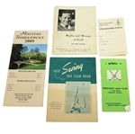 Rights & Wrongs of Golf, Prestwick & Carnoustie SC, 2009 Masters Sheet, etc - Charles Price Collection 