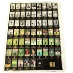Uncut Sheet of Gold Foil Masters Grand Slam Ventures 1934-1996 Golf Cards