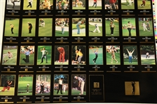 Uncut Sheet of Gold Foil Masters Grand Slam Ventures 1934-1996 Golf Cards
