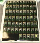 Uncut Sheet of Gold Foil Masters Grand Slam Ventures 1934-1996 Golf Cards