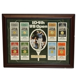Retief Goosen Signed Deluxe 2004 US Open 8 Ticket Set Display - Framed JSA ALOA