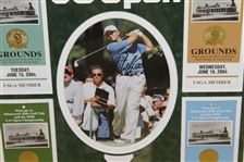 Retief Goosen Signed Deluxe 2004 US Open 8 Ticket Set Display - Framed JSA ALOA