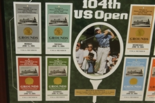 Retief Goosen Signed Deluxe 2004 US Open 8 Ticket Set Display - Framed JSA ALOA