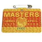 1975 Masters Tournament Series Badge #18937 - Jack Nicklaus Winner