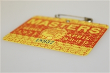 1975 Masters Tournament Series Badge #18937 - Jack Nicklaus Winner