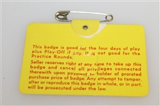 1975 Masters Tournament Series Badge #18937 - Jack Nicklaus Winner