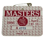 1986 Masters Tournament Series Badge #A-4159 - Jack Nicklaus Winner