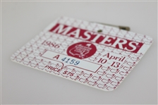1986 Masters Tournament Series Badge #A-4159 - Jack Nicklaus Winner