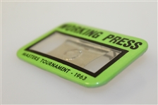 1963 Masters Tournament Working Press Badge - Jack Nicklaus Winner