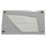 Claude Harmon Signed Cut Dated June 8, 1951- Seldom Seen Masters Champ FULL JSA #Z90647
