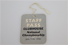 1945 PGA Championship Program & Clubhouse Staff Pass - Part of Nelson's 11 in a Row!