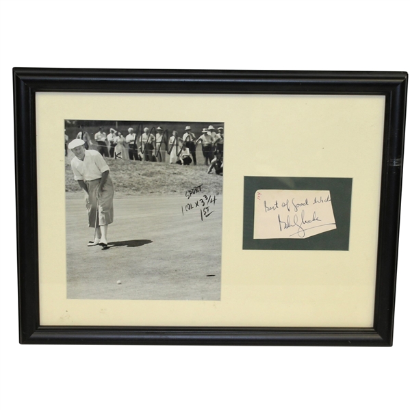 Bobby Locke Signed Cut with Photo Display - Framed JSA ALOA