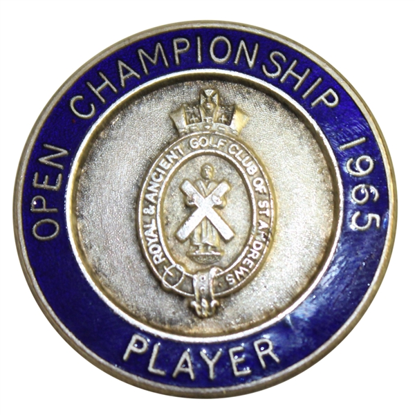 Peter Thomsons 1965 Open Championship Winners Contestant Badge - Stunning 5th Win!