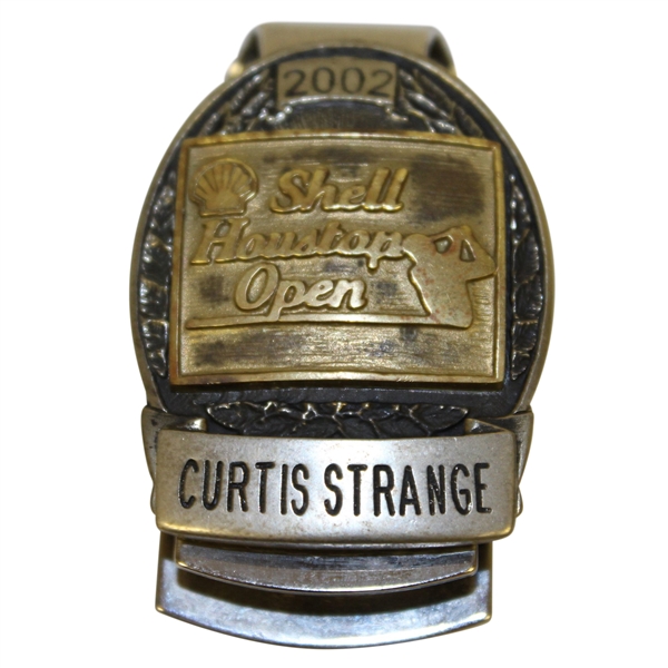 Curtis Stranges 2002 Shell Houston Open Contestant Badge/Money Clip