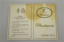 1967 Peter Tufts' Officials Scorecard Pinehurst North/South Amateur Campbell/Hyndman Battle  JSA ALOA