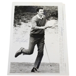 George Archer Signed Wire Photo from 1969 Masters Win JSA ALOA