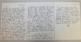 Gene Sarazen Signed Handwritten 5 Page Letter - Pans Graphite Clubs JSA ALOA