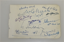 Five 1947 Walker Cup Team Members Signed Album Page JSA LOA