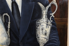 Bobby Jones Original Oil on Wood Painting Signed by Artist Bill Waugh JSA ALOA