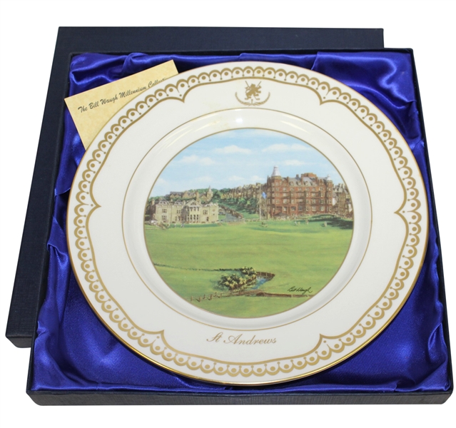 Old Course St. Andrews Ltd Ed #5 Aynsley Plate - Bill Waugh Millennium Collection