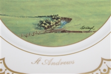 Old Course St. Andrews Ltd Ed #5 Aynsley Plate - Bill Waugh Millennium Collection