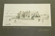 The Royal & Ancient Clubhouse 1860, 1870, 1890, & 2000 Artists Bill Waugh Signed Prints JSA ALOA