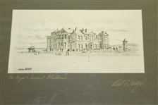 The Royal & Ancient Clubhouse 1860, 1870, 1890, & 2000 Artists Bill Waugh Signed Prints JSA ALOA