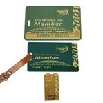 Robert Floyds 2001 European Tour Member Clip, Bag Tag, Credentials