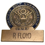 Robert Floyds 1997 US Amateur Contestant Badge - Round of 16 - Cog Hill, Lemont , IL
