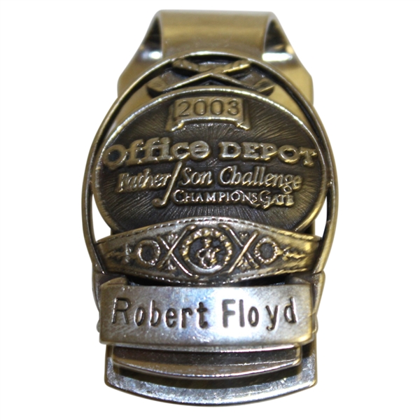 Robert Floyds 2003 Office Depot Father/Son Challenge Contestant Badge/Clip