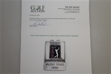 Robert Floyd's 2002 PGA Tour Valero Texas Open Contestant Money Clip/Badge