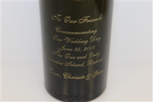 Greg Norman & Chris Evert Wedding Reception Gift Reserve Shiraz Bottle with Ball Mark