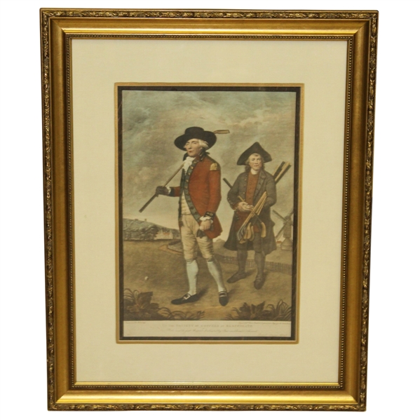 To The Society of Golfers at Blackheath Engraving Print by Abbott - Framed