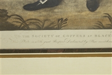 'To The Society of Golfers at Blackheath' Engraving Print by Abbott - Framed